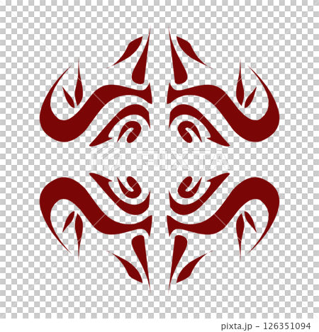 Maroon color tribal design illustration Maroon color tribal design illustration 126351094