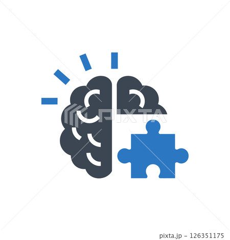 Split Brain Puzzle Icon 126351175