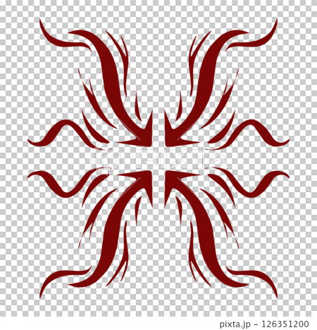 Maroon color tribal design illustration 126351200