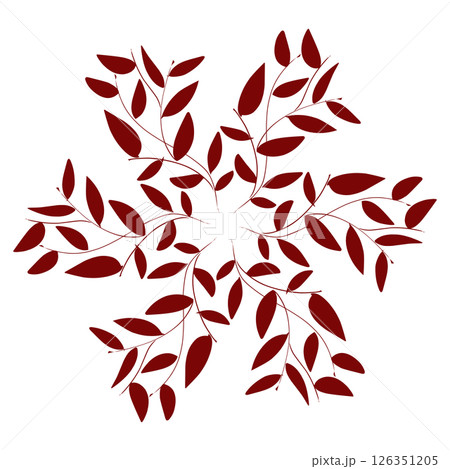 Maroon color tribal design illustration 126351205