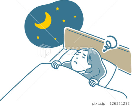 寝つきの悪い女性 寝つきの悪い女性 126351252