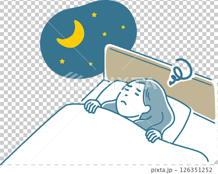 寝つきの悪い女性 寝つきの悪い女性 126351252