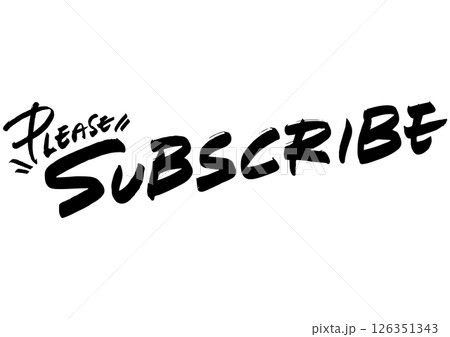 手書き文字「Please subscribe」 手書き文字「Please subscribe」 126351343