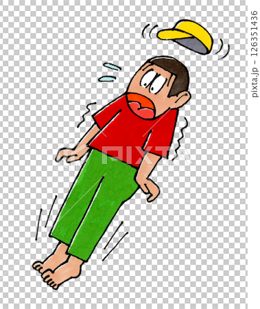 驚く男性のキャラクター 126351436