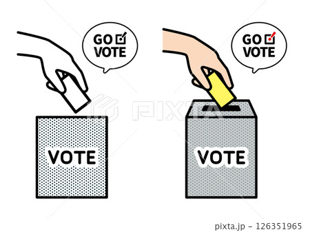 選挙に行こうシンプルアイコン 選挙に行こうシンプルアイコン 126351965
