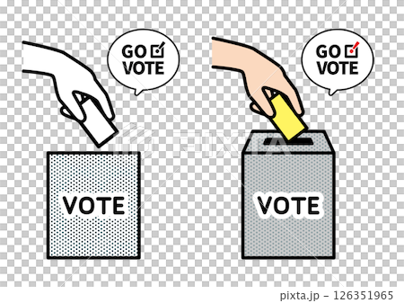 選挙に行こうシンプルアイコン 選挙に行こうシンプルアイコン 126351965