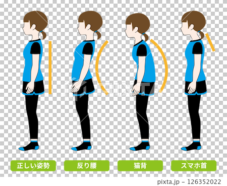 姿勢插畫-女性01 126352022