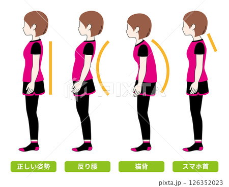 姿勢イラスト-女性02 126352023