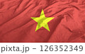 Vietnam Flag Wind Waving Close Up 126352349