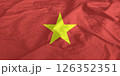 Vietnam Flag Wind Waving Close Up 126352351