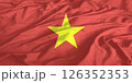 Vietnam Flag Wind Waving Close Up 126352353