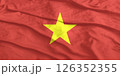 Vietnam Flag Wind Waving Close Up 126352355