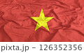 Vietnam Flag Wind Waving Close Up 126352356
