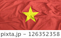 Vietnam Flag Wind Waving Close Up 126352358