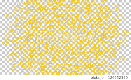 Yellow mandala motif decoration illustration 126352530