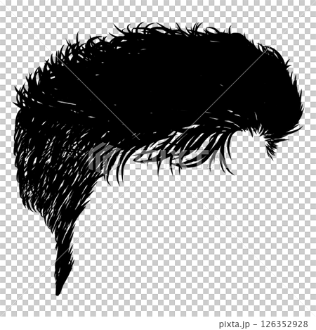 Illustration of black undercut hair Illustration of black undercut hair 126352928