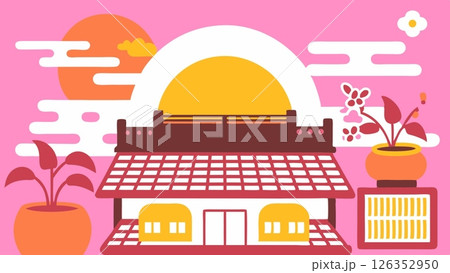 Japanese Lo-fi music background minimal cute Sunburst Pop 126352950