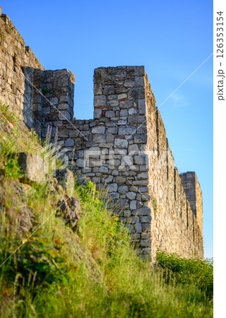 Remains of Historic Belgrade Fortress in Kalemegdan park in Belgrade, Serbia 126353154