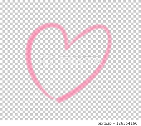 ハート（ピンク） 126354160