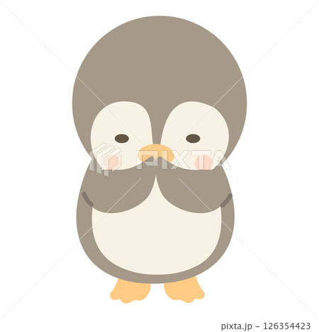 Cute Penguin Bowing and Saying Sorry 126354423