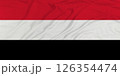 Yemen Flag Wind Waving Close Up 126354474