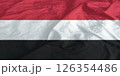 Yemen Flag Wind Waving Close Up 126354486