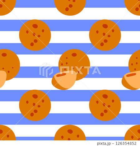 Orange Fruit Striped Seamless Pattern Orange Fruit Striped Seamless Pattern 126354852