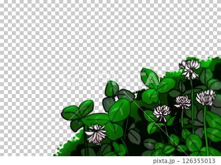 A background of many clovers lined up 126355013