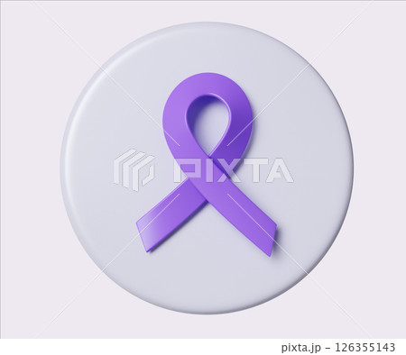 3D symbol icon. World Cancer Day concept, February 4. Raise awareness, prevention, detection, treatment. Icon design 3d illustration 3D symbol icon. World Cancer Day concept, February 4. Raise awareness, prevention, detection, treatment. Icon design 3d illustration 126355143