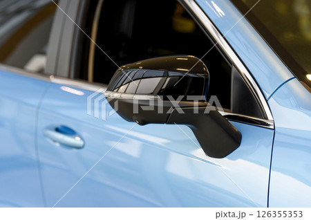 A car side mirror in a close up A car side mirror in a close up 126355353