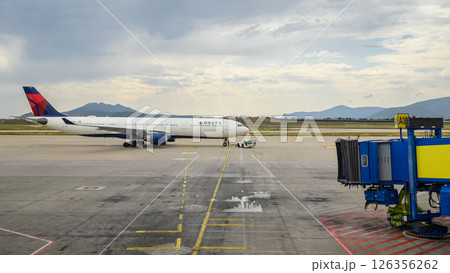 Athens International Airport Eleftherios Venizelos, main base of Aegean Airlines in Athens, capital of Greece 126356262