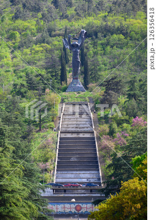 Vake Park, largest public park with World War II Glory Memorial in Tbilisi, capital of Georgia 126356418