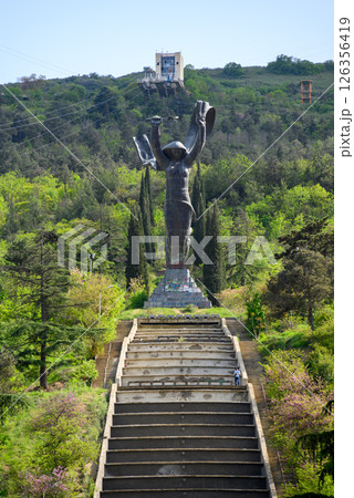 Vake Park, largest public park with World War II Glory Memorial in Tbilisi, capital of Georgia 126356419