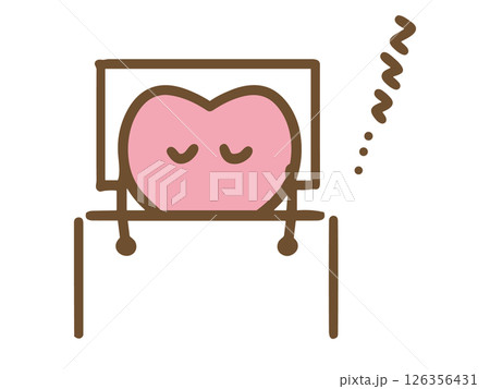 ぐっすり寝ているメンタルのイラスト ぐっすり寝ているメンタルのイラスト 126356431