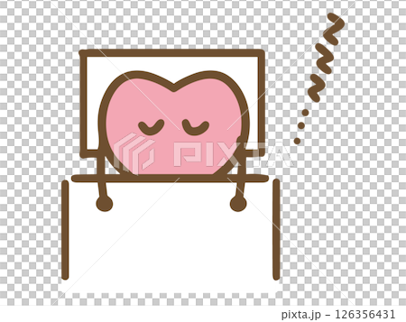 ぐっすり寝ているメンタルのイラスト ぐっすり寝ているメンタルのイラスト 126356431
