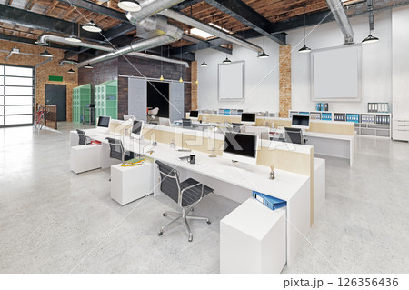 Minimalist office interior Minimalist office interior 126356436
