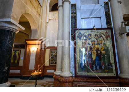 Holy Trinity Cathedral of Tbilisi (Sameba), main cathedral of the Georgian Orthodox Church in Tbilisi, capital of Georgia 126356499