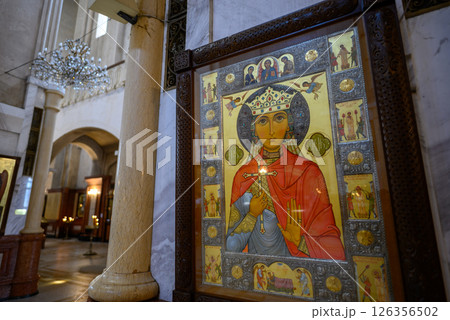 Holy Trinity Cathedral of Tbilisi (Sameba), main cathedral of the Georgian Orthodox Church in Tbilisi, capital of Georgia 126356502