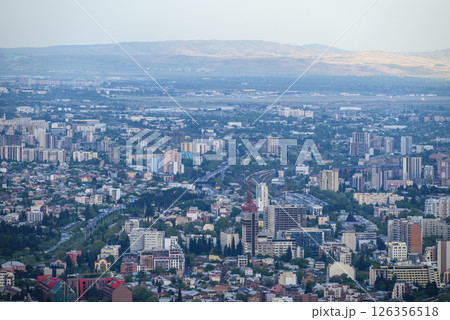 Cityscape of Tbilisi, the capital of Georgia, aerial panoramic view from Mtatsminda Park Cityscape of Tbilisi, the capital of Georgia, aerial panoramic view from Mtatsminda Park 126356518
