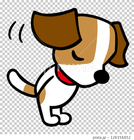 傑克羅素梗犬個性鞠躬姿勢 126356852