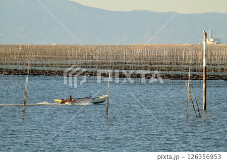 大牟田市　有明海　海苔畑、 126356953