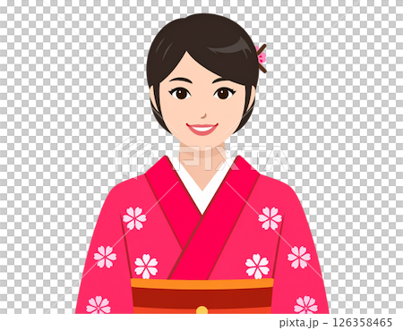 着物を着た女性 126358465