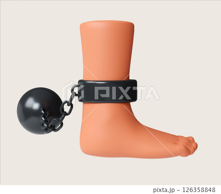 Narcotics prevention illustrated through symbolic imagery. 3D render illustration 126358848