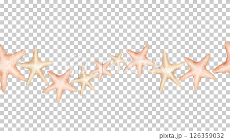 Stars seamless border watercolor illustration isolated from background. Pastel colors cute garland horizontal repeat decoration in cartoon style. Kids decor for textile, wallpaper, packaging Stars seamless border watercolor illustration isolated from background. Pastel colors cute garland horizontal repeat decoration in cartoon style. Kids decor for textile, wallpaper, packaging 126359032