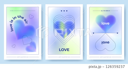 Gradient heart illustration for Valentine Day card Gradient heart illustration for Valentine Day card 126359237