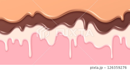 Melting ice cream drips background Melting ice cream drips background 126359276