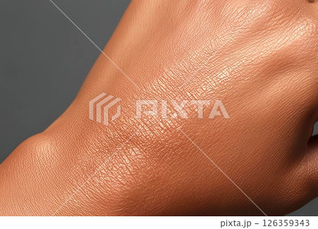 手の甲の肌のアップ 手の甲の肌のアップ 126359343