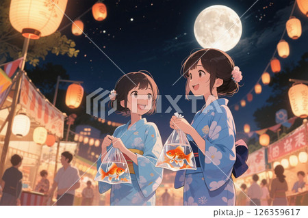 夏祭り　AI生成 126359617
