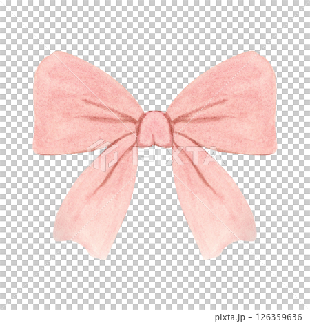 Coral plush bow, a peach colored ribbon, watercolor illustration isolated on white. Hand drawn design element perfect for logotype, labels, websites, cards, posters, frames, mothers day decor Coral plush bow, a peach colored ribbon, watercolor illustration isolated on white. Hand drawn design element perfect for logotype, labels, websites, cards, posters, frames, mothers day decor 126359636