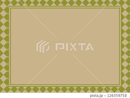 ダイヤ柄のクラシックなフレーム素材 126359758